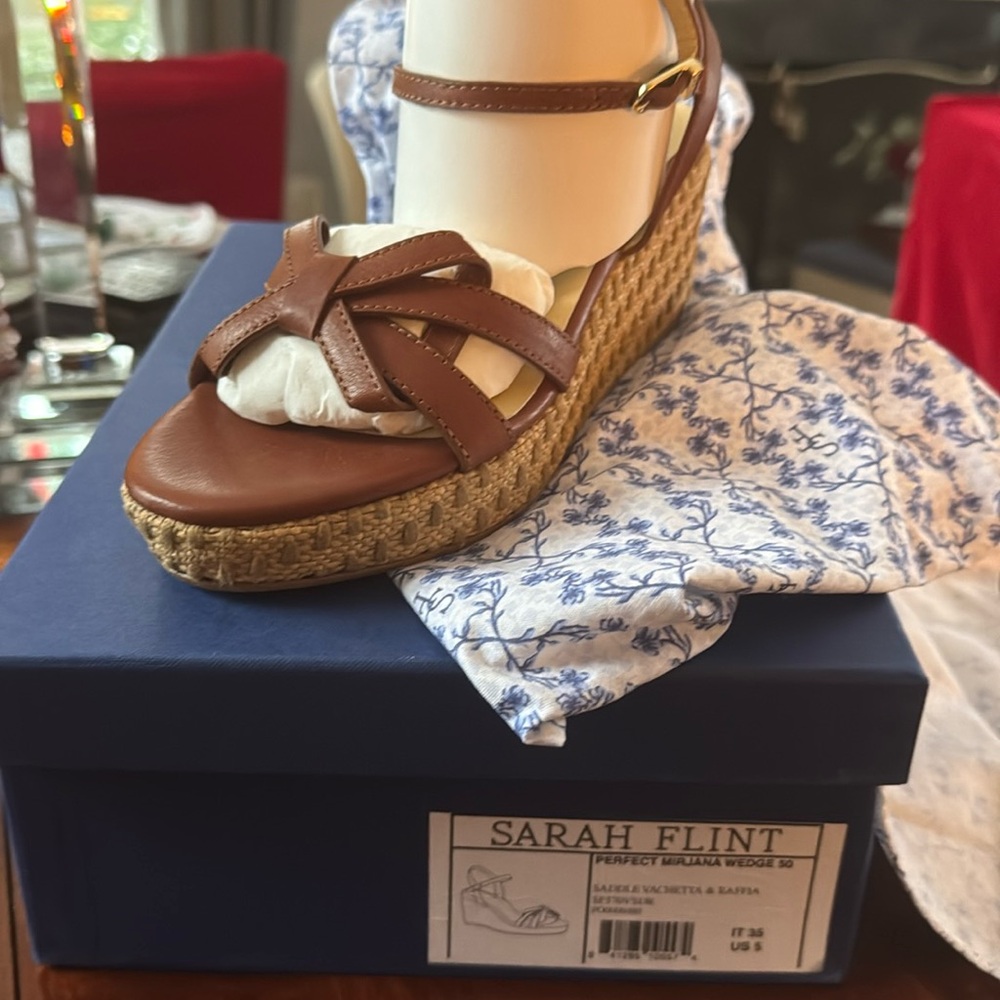 Sarah flint leather wedge  mirjana wedge